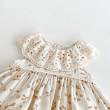 Summer Arrival Baby Girls Casual Sleeveless Leaves Pattern Dress Design Onesies