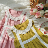 Summer Kids Girls Pleated Sleeveless Ruffle Design Princess Dress - MyKids-USA™