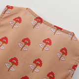 Summer Arrival Flowers Pattern Sleeveless Crew Neck Dress for Stylish Girls - MyKids-USA™