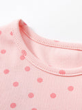 Spring And Summer Baby Girls Short Sleeves Polka Dots Rainbow Chiffon Dress