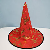 Halloween Bronzed Witch Hats Masquerade Dress Up Decoration
