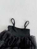 Summer Hot Selling Baby Kids Girls Princess Sleeveless Thin Solid Color Lace Mesh Ruffle Strap Dress - MyKids-USA™