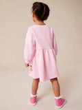 Design Autumn Girls Cartoon Fairy Pattern Crew Neck Long Sleeves Pink Princess Dress - MyKids-USA™