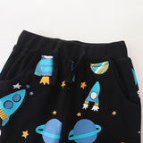 Baby Boy Planet Print Pattern Comfortable Cotton Trousers - MyKids-USA™