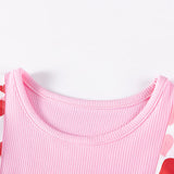 Summer Arrival Heart Pattern Fly Sleeves Dress for Stylish Girls