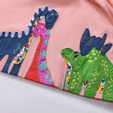 Summer Pure Cotton Animals Cartoon Pattern Short Sleeves Dress for Stylish Girls - MyKids-USA™