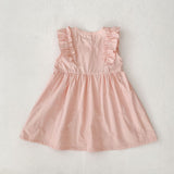 Summer Baby Girls French-style Butterfly-Bows Embroidery Pattern Sleeveless Onesies and Dress – Princess Sister Matching Set - MyKids-USA™