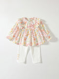 Arrival Spring Baby Girls Long Sleeves Floral Design Top Dress and Pants Set – Clothing Set - MyKids-USA™