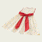 New Design Summer Kids Girls Cute Colorful Dots Sailing Boats Embroidered Sleeveless Dress - MyKids-USA™