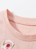 Spring And Summer Baby Girls Short Sleeves Flowers And Animals Collection Dress