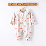 Autumn and Spring Arrival Baby Girls Simple Fruits Pattern Long Sleeves Rompers - MyKids-USA™