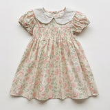 Summer Baby Kids Girls Short Sleeves Flowers Pattern Printed Dress - MyKids-USA™