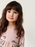 Arrival Autumn Girls Long Sleeves Cartoon Panda Pattern Crew Neck Dress - MyKids-USA™