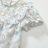 Summer Baby Kids Floral Pattern Dress and Plain Shorts Clothing Set for Girls - MyKids-USA™