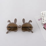 Fashion Bunny Shape Solid Color Sunglasses