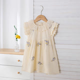 Summer Arrival Colorful Flowers Pattern Fly Sleeves Dress for Stylish Girls - MyKids-USA™