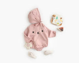 Baby 1pcs Cartoon Print Pattern Long Sleeved Cotton Triangle Onesies With Hat - MyKids-USA™