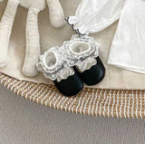 Spring Baby And Kids Girls Vintage White Shirt And Black Leather Shoes Clothing Set - MyKids-USA™