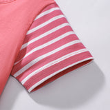 Summer Pure Cotton Animals Cartoon Pattern Short Sleeves Dress for Stylish Girls