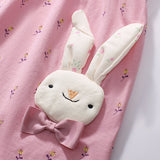 Summer Arrival Animals Cartoon Pattern Short Sleeves Floral Dress for Stylish Girls - MyKids-USA™