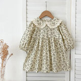 Arrival Spring Baby Kids Girls Long Sleeves Floral Print Onesies and Dress – Princess Sister Matching Set - MyKids-USA™
