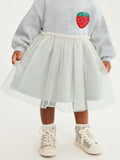 New Arrival Autumn Girls Long Sleeves Strawberry Logo Pattern Crew Neck Long Sleeves Tulle Dress - MyKids-USA™