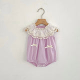 Summer Arrival Girls Cute Color Patchwork Flowers Pattern Collar Sleeveless Onesies and Dress – Princess Sister Matching - MyKids-USA™