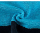 Baby Boy Color Patchwork Crew Neck Long Sleeve Knitwear Pullover