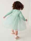 Arrival Autumn Girls Rainbows Print Crew Neck Long Sleeves Tulle Patchwork Princess Dress - MyKids-USA™