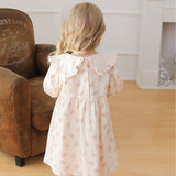 Spring and Autumn Flowers Pattern Long-sleeved Dress for Stylish Girls - MyKids-USA™