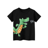 Boys’ Cartoon Crocodile Pattern T-Shirt In European And American Style - MyKids-USA™
