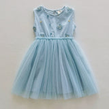 Summer Arrival Butterfly Pattern Embroidered Sleeveless Dress for Stylish Girls - MyKids-USA™