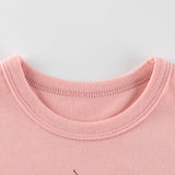 Baby Girl Fruit Pattern Solid Color Short Sleeve T-Shirt
