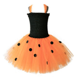 Children’s Halloween Pumpkin Tutu Dress With 3-Pieces Jewelry - MyKids-USA™