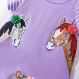 Summer Pure Cotton Animals Cartoon Pattern Short Sleeves Dress for Stylish Girls - MyKids-USA™