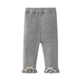 Baby Girl Bow Tie Patched Design Comfy Pants - MyKids-USA™