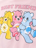 Summer Arrival Teddy Cartoon Pattern Short Sleeves Tulle Dress for Stylish Girls