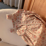 Summer Kids Girls French Style Vintage Sleeveless Single Breasted Dress