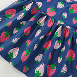 Summer Arrival Fruits Strawberry Pattern Sleeveless Dress for Stylish Girls