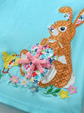 Summer Cartoon Short-sleeved Dress with Crew Neck for Stylish Girls - MyKids-USA™