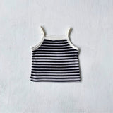 Refreshing Sleeveless Summer New Children’s Vest, Unisex Baby Polyester Casual Striped Top