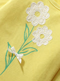 Arrival Autumn Girls’ Cute Flowers Pattern Long Sleeves T-Shirt In European And American Style For Summe - MyKids-USA™