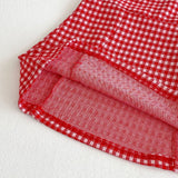 Summer Arrival Baby Girls Cute Plaid Pattern Sleeveless Strap Dress