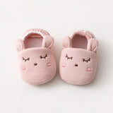 Baby Cartoon Animal Embroidered Graphic Cotton Filling Design Warm Toddle Shoes - MyKids-USA™