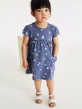 Spring And Summer Baby Girls Short Sleeves Polka Dots Dress With Unicorn Pocket - MyKids-USA™