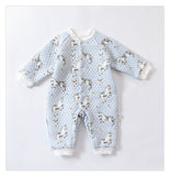 Baby Unisex Cartoon Print Cotton Padded Thickened Winter Romper - MyKids-USA™