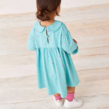 Floral Graphic Doll Neck Cute Dress In Autumn - MyKids-USA™