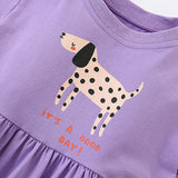 Summer Arrival Animals Cartoon Pattern Short Sleeves Dress for Stylish Girls - MyKids-USA™