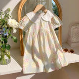 Summer Arrival Baby Kids Girls Cute Short Sleeves Floral Dress - MyKids-USA™