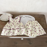 Summer Hot Selling Baby Girls Sleeveless Sweet Cherry Print Dress And Bloomers Clothing Set
